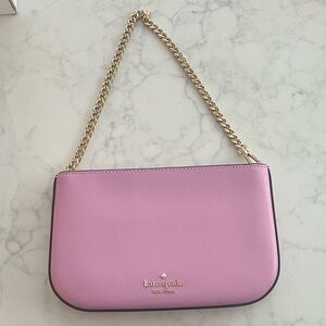 Kate Spade pochette saffiano leather berry cream